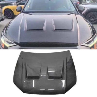 For  Audi Q8 SQ8 RSQ8 2019-2024 DRY Carbon Fiber Front Hood Bonnet Engine Cover