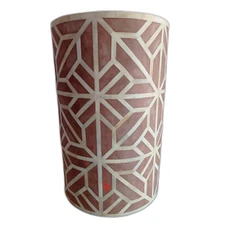 Handmade Bone Inlay Round Shaped Geometric Pattern Stool for Home and office