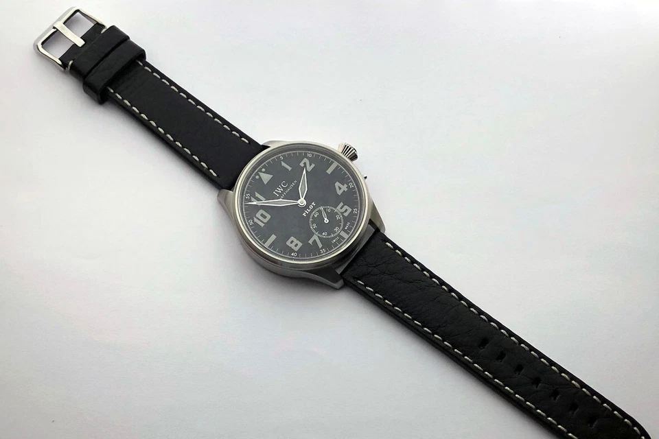 Raro Reloj Pulsera Militar Suizo Grande IWC Schaffhausen Caja de Acero Pilotos Segunda Guerra Mundial Foto 2 de 4