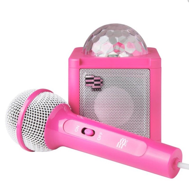 Disco Ball Karaoke Speaker With Microphone Bluetooth by Byte .pink .new