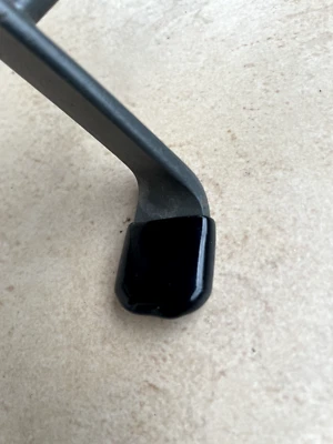 PLAS Lot 10 embouts enveloppants pour fer plat 20x3mm noir patin chaise pied embase