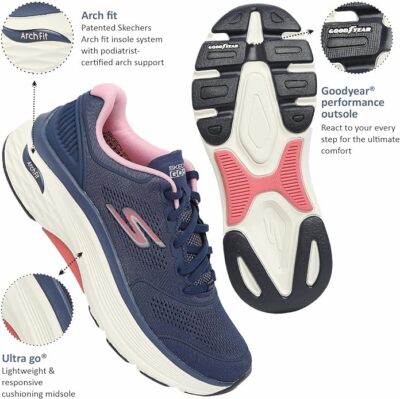 AYHB♡F Shop Skechers Max Cushioning Arch Fit - Velocity in White.