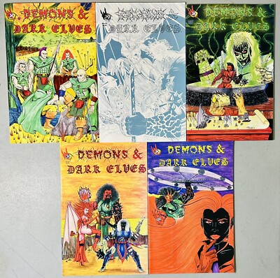 Demons & Dark Elves Comic Book Complete Set Series 1-5 Weirdworx 1993-1994 New