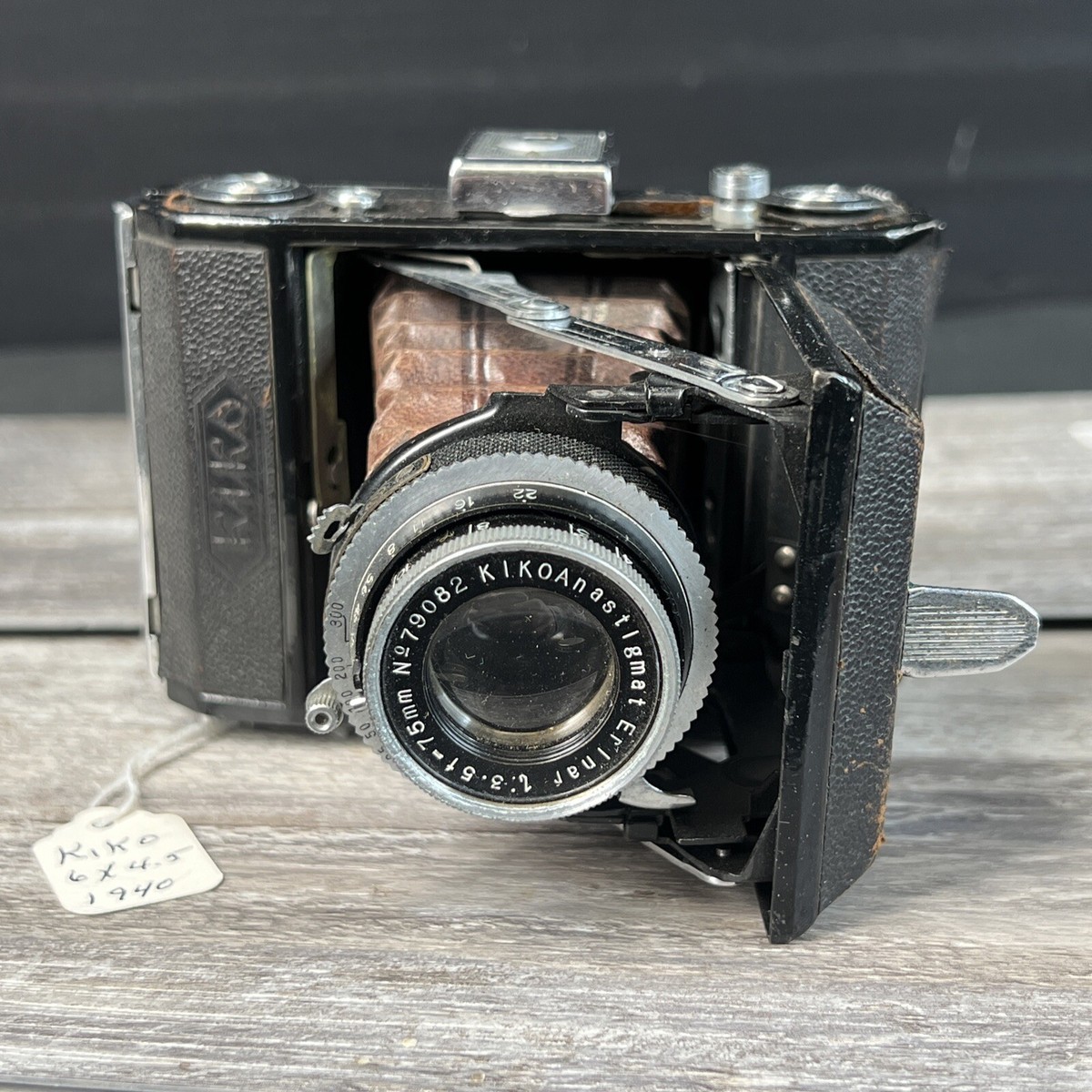 Kiko Semi Japanese Folding dual finders Camera 1940s Wartime film antique  RARE