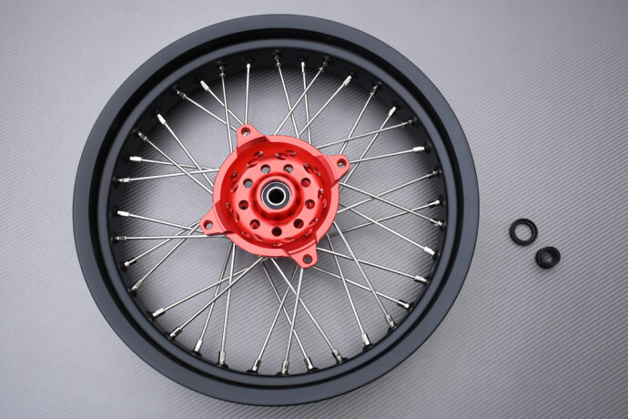 Jante Supermoto rouge 3.5x17 pour Honda XR 650 L 1993-1999