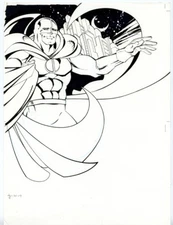 BATMAN type ORBIT Advertising Art SIGNED by DC Marvel VENOM artist FREE SHIPPING