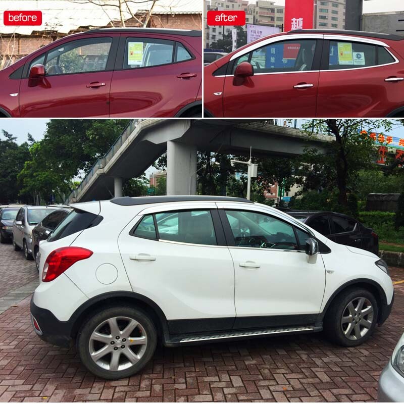 For 20132019 Buick Encore Chrome Window Visor Vent Shades Sun Rain