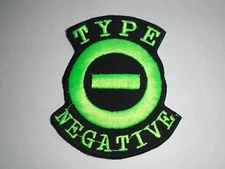 TYPE O NEGATIVE IRON ON EMBROIDERED PATCH  