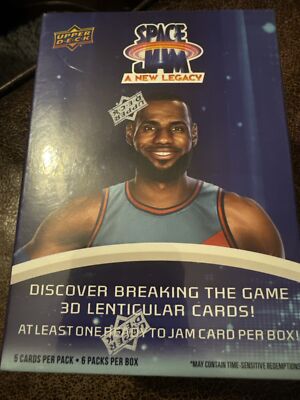 Lakers LeBron James SPACE JAM Bugs Bunny Movie BASKETBALL CARD UD BLASTER BOX RC