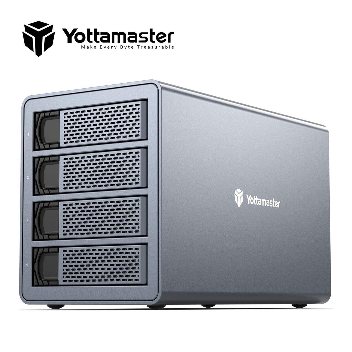Yottamaster 4 Bay Enclosure Hard Drive External Fits 2.5