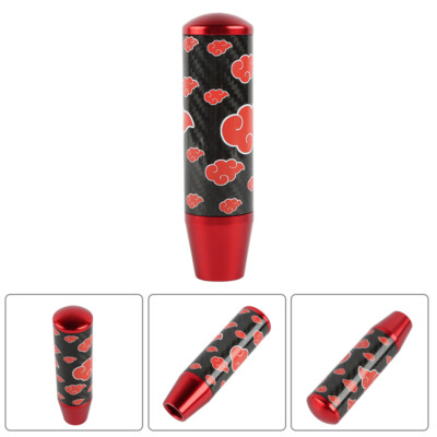 13CM JDM Naruto Akatsuki Cloud Red Aluminum + Carbon Manual Gear Shift ...