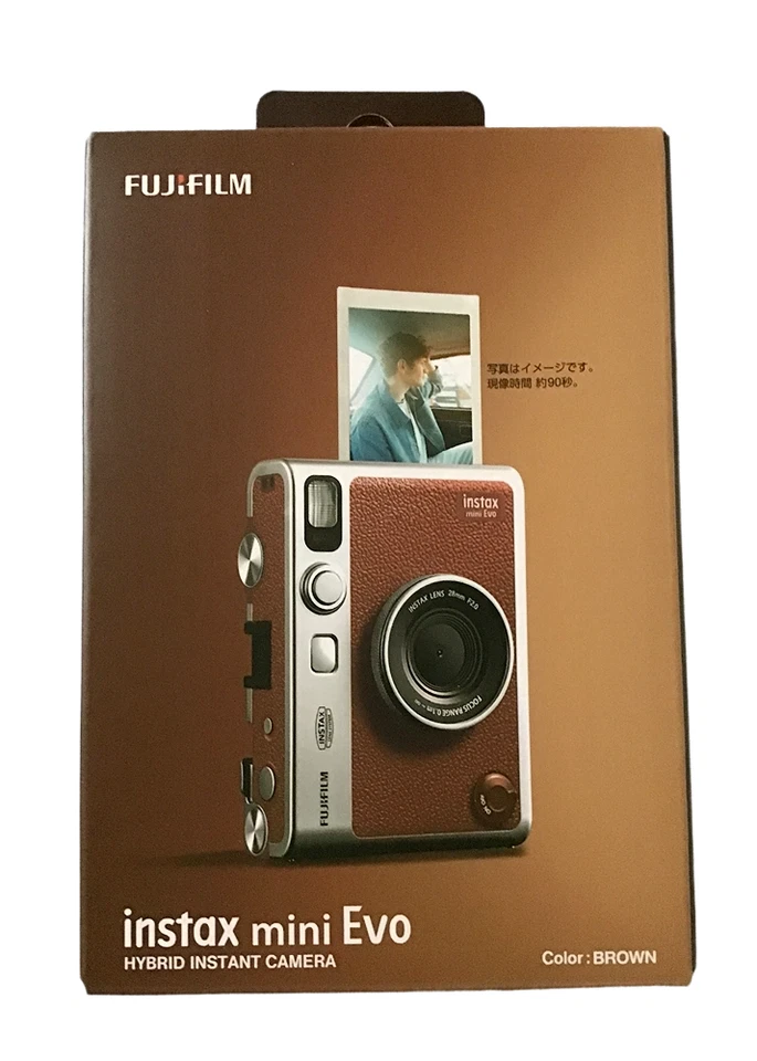 Fujifilm Instax Mini Evo Instant Film Camera Brown from Japan - Image 2 of 3