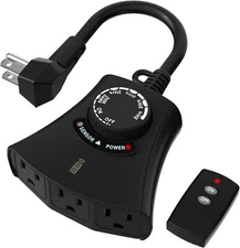 HBN Outdoor Light Timer Waterproof, Photocell Dusk to Dawn Light Sensor Timer