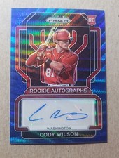 2022 Panini Prizm Rookie Autographs Blue Wave Prizm Cody Wilson Auto RC /50