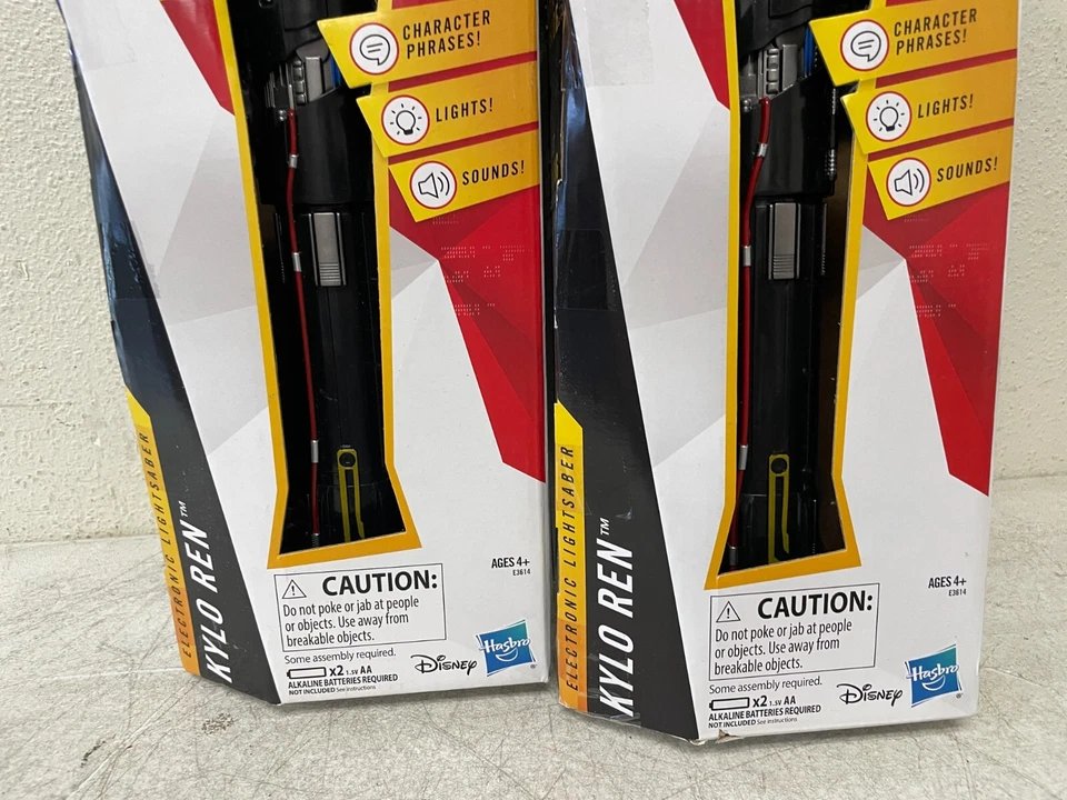 Lote de 2 sables de luz electrónicos Hasbro Star Wars Kylo Ren rojos E3614 Foto 2 de 4