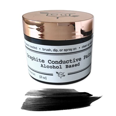 2 oz Jar Alcohol Base Graphite Conductive Paint for Copper Electroforming Supply