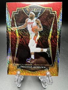 2020-21 Panini Select Premier Precious Achiuwa Red White Orange Shimmer #193 RC