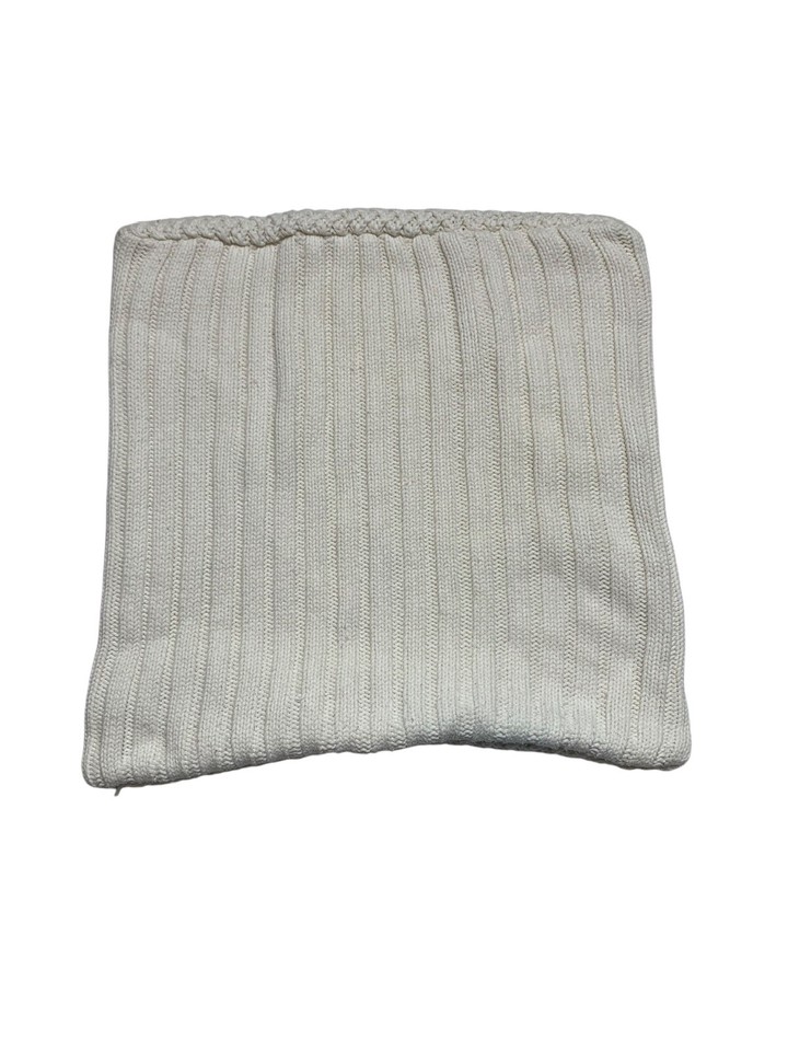 Pottery Barn Woven Knit Off White Ivory Pillow Cover Case 18x18 Zip