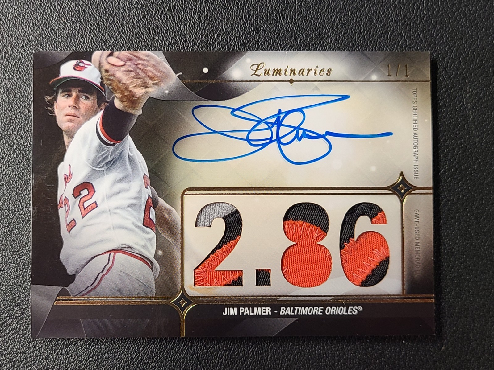 Jim Palmer 2023 Topps Luminaries Black Patch Autograph HOF One Of One 1/1 READ view 13