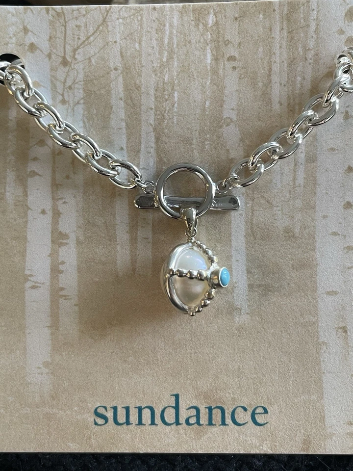 NUEVO Catálogo de joyas Sundance pulsera de plata turquesa perla enjaulada de Chan Luu Foto 2 de 4