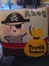 Floss Rock Tooth Fairy Tooth Pocket Door Knob Throw Pillow, Gold, Pirate