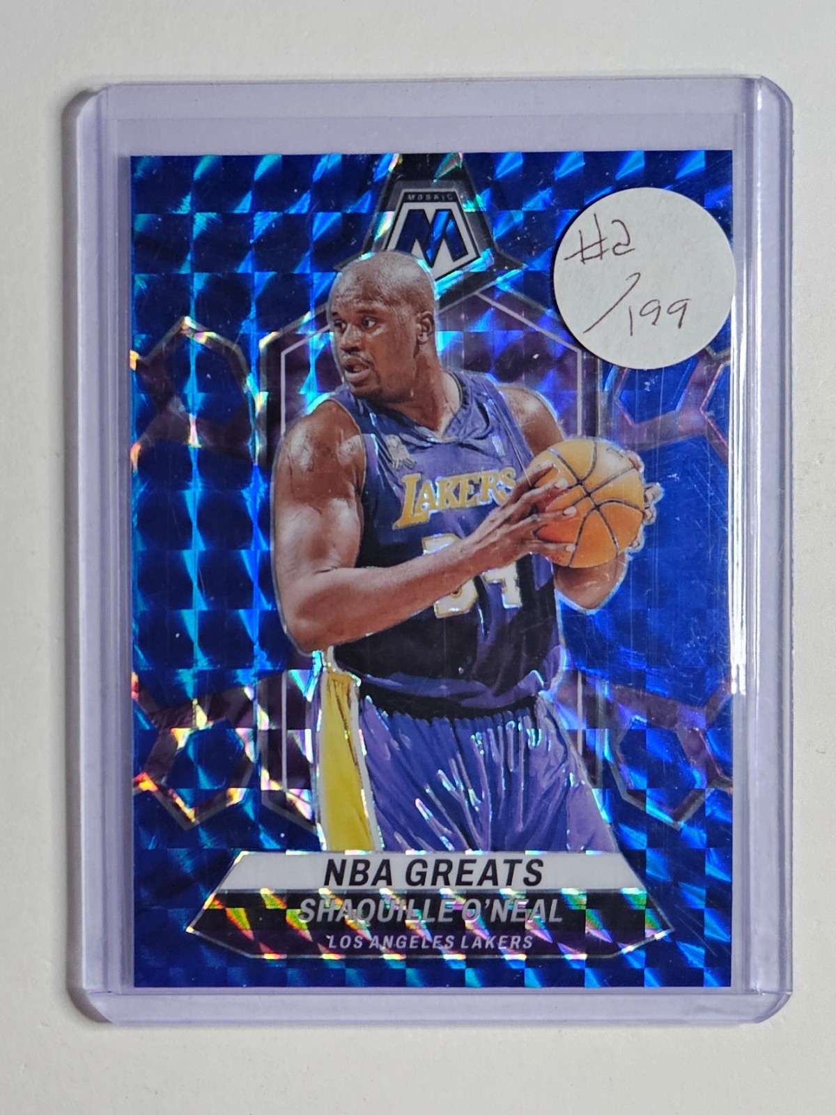Shaquille O'Neal 23-24 Mosaic NBA Greats Blue /199 #296 Lakers HOF 🔵