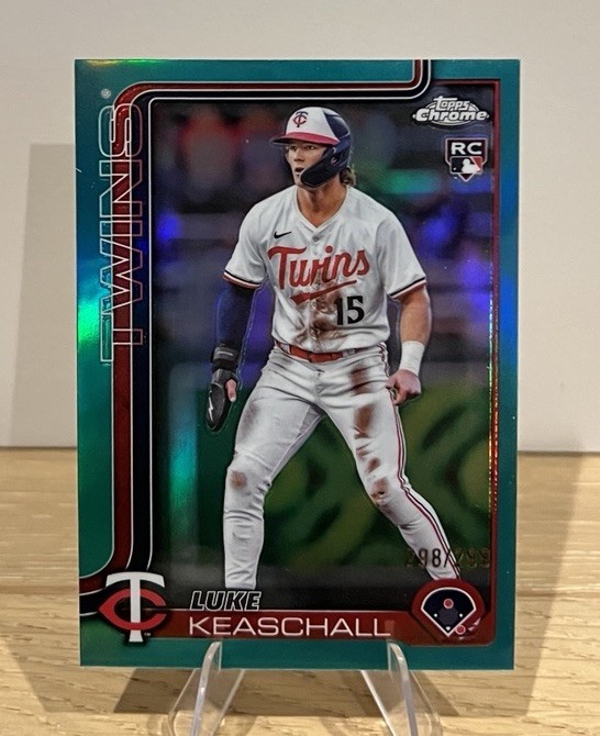 2025 Topps Chrome Update - Luke Keaschall #USC106 Teal Refractor /299 (RC)