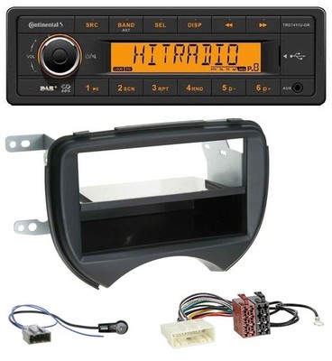 Continental 1DIN DAB MP3 AUX USB Autoradio für Nissan Micra K13 10-13 schwarz