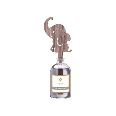 HYPNO CASA Diffuser mit Stäbchen Elefantenform 100ml schwarze Orchidee