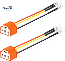 2 PCS H4 HB2 9003 Headlight Socket Wire Connector, 16AWG Ceramic Headlight Conne