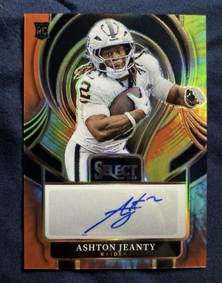 2025 Panini Select Ashton Jeanty Raiders Select Signatures RC Auto Tie-Dye /25