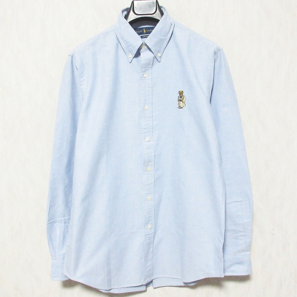 POLO Ralph Lauren オックスフォードシャツ XL ポロベア　BD RALPH LAUREN Polo Bear Embroidered BD Oxford Shirt M Sax Blue mens