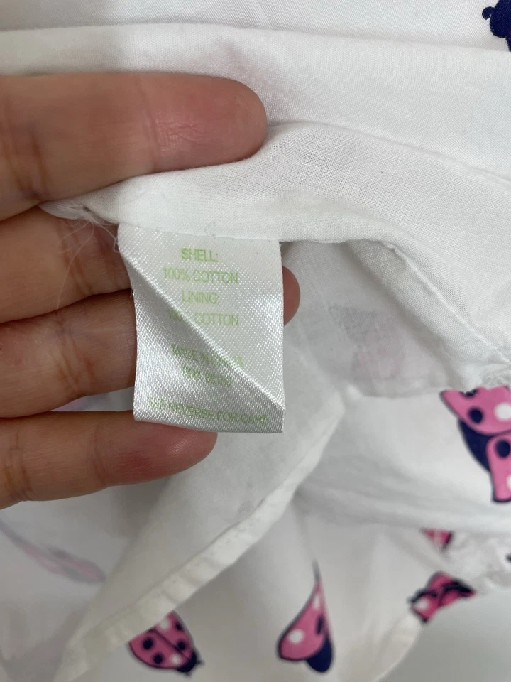 Falda Lilly Pulitzer Mujer Briar Línea A Dama Estampado de Insectos Rosa Azul Blanco Talla Pequeña Foto 3 de 4