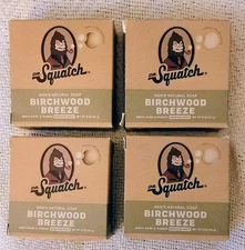 Dr Squatch Men's Natural Soap Birchwood Breeze 5oz Bar Medium Grit (4 Pack)