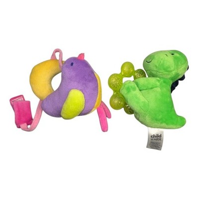 Carter's Child of Mine Dino Dinosaur Baby Teething Teether w/Plush Stuffed Toys