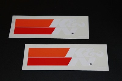 K&N KN K and N sticker sticker air filter racing decal Bapperl adhesive logo white