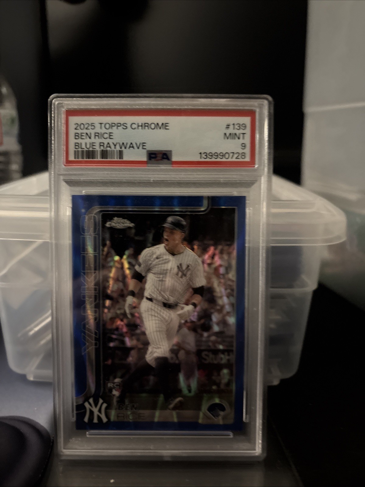 2025 Topps Chrome - Ben Rice #139 Blue RayWave Refractor /150 (RC)