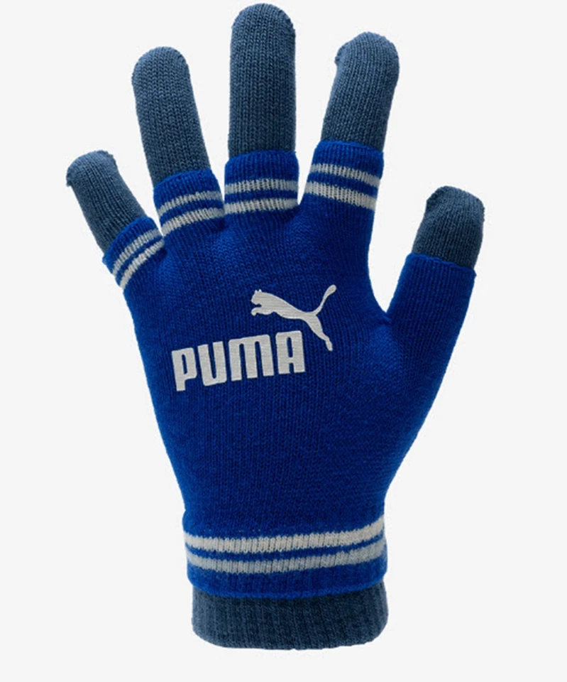 PUMA Unisex CAT Manga Dedo 4 Guantes Tejidos Azul Polar Correr Gimnasio Guante 04180111 Foto 2 de 4