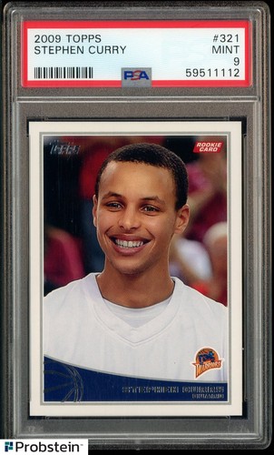 2009-10 Topps #321 Stephen Curry Golden State Warriors RC Rookie PSA 9 LOOKS GEM