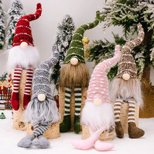 Christmas Faceless Doll Long-Legged Knitted Hat Gnomes Plush Elf Ornaments Merry