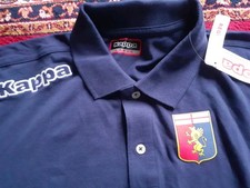 MAGLIA POLO FOOTBALL CALCIO GENOA 1893 UFFICIALE KAPPA L ADULTO MAN SIZE.  NUOVA