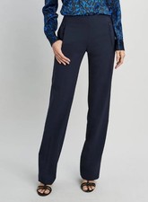 Elie Tahari women's Navy Blue size 8 Dress Pants Zipper Pockets Minimalist