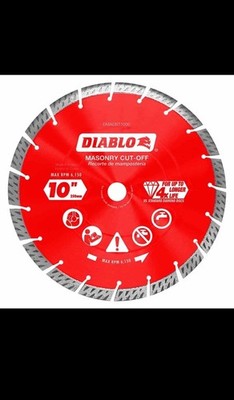 Diablo DMADST1000 10'' Diamond Segmented Turbo Masonry Cut-Off Blade