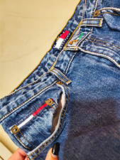 Boy's Tommy Hilfiger Straight Jeans, Blue Denim, 5-Pocket, Logo, Size 16