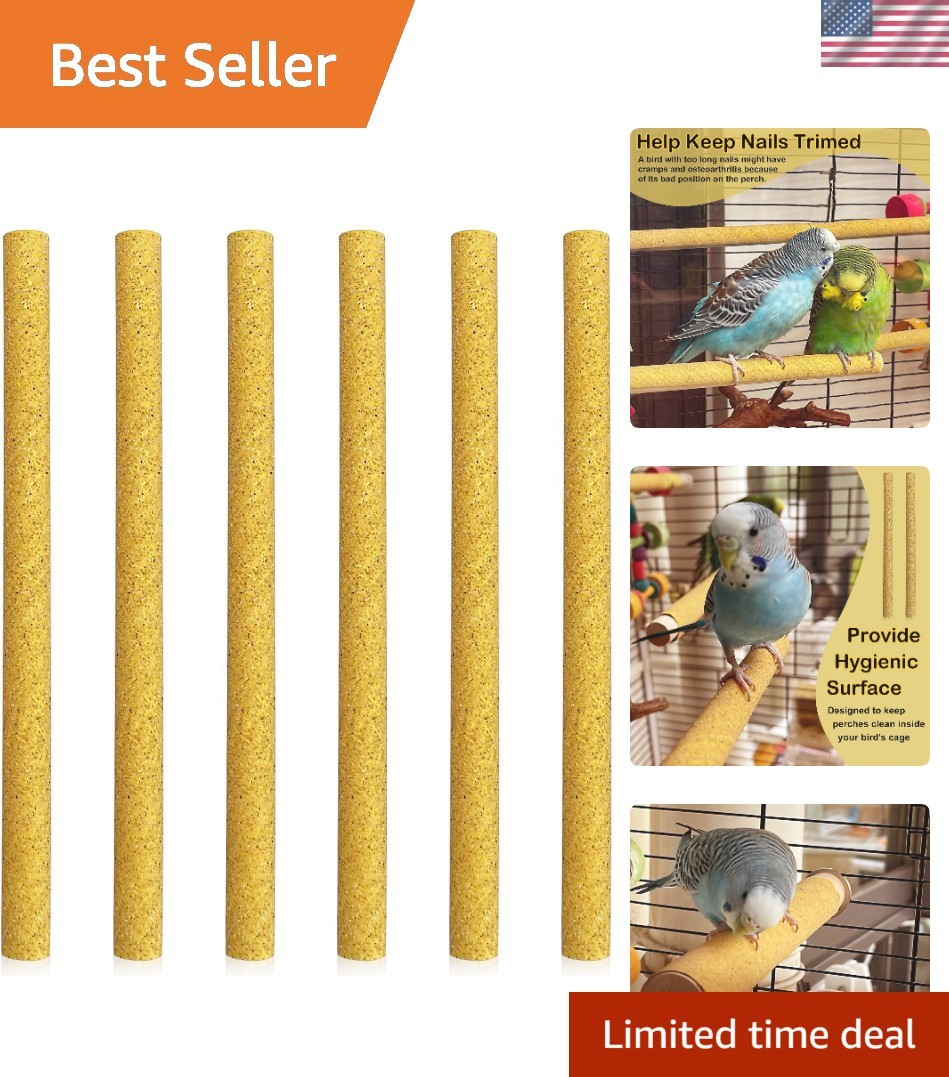 Small Sand Perch Covers for Canaries and Parakeets - Nail Care Essential, 6-Pack