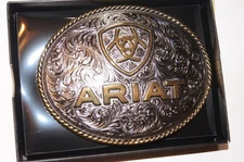 Ariat M&F Western Buckle Large Oval Logo Silver A37063