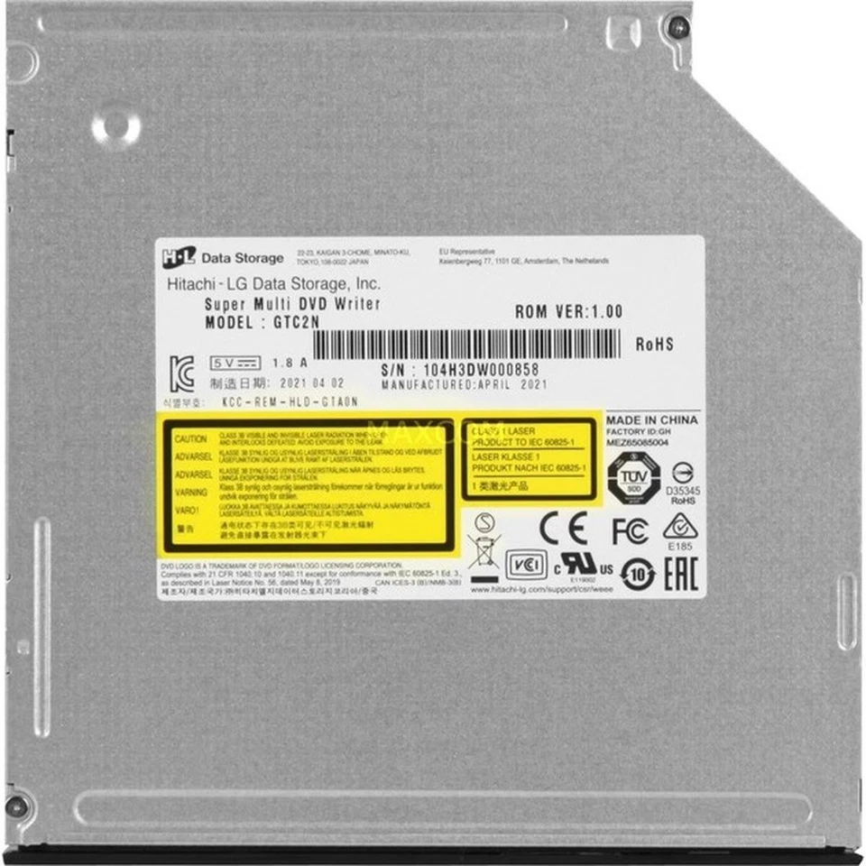 Hitachi-LG Data Storage GTC2N, DVD-Brenner (schwarz, intern, SATA, 5,25") - Bild 4 von 4