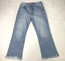 Mother Jeans The Tripper Flood Womens 29 Light Wash Limited Edition Button Fly