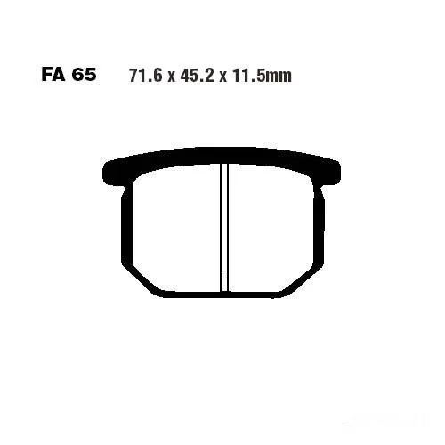 Bremsbelag Vorne FA65 FüR Suzuki GS 550 L Gussrad 1980-image