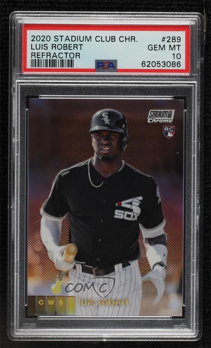 2020 Topps Stadium Club Chrome Refractor Luis Robert #289 PSA 10 GEM MT 3q5